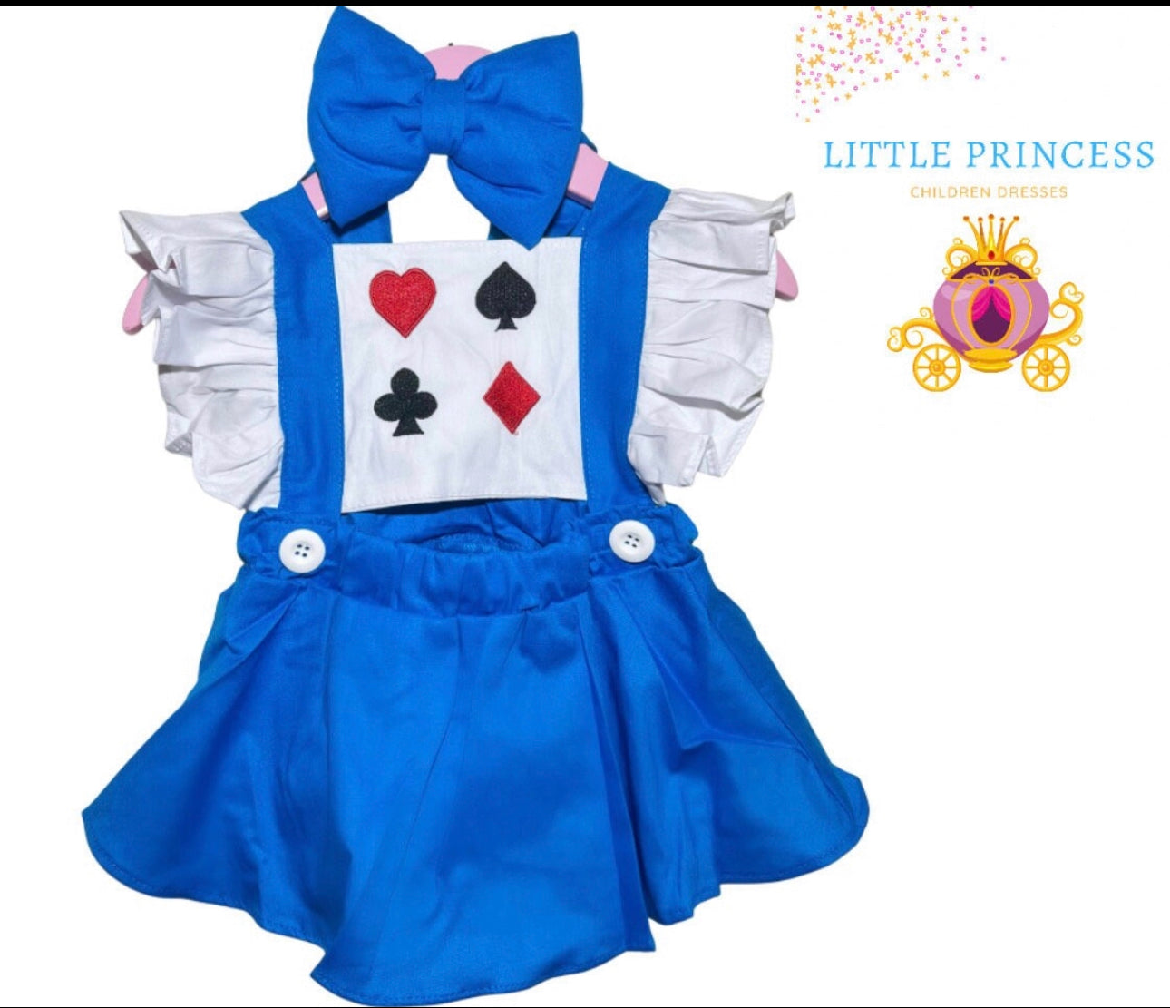 Infant Baby Girl Alice Wonderland Ruffles Romper Birthday Month